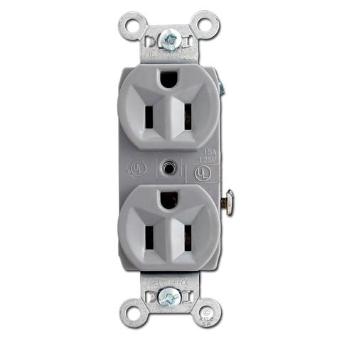 gray electrical outlet box|gray electrical receptacles.